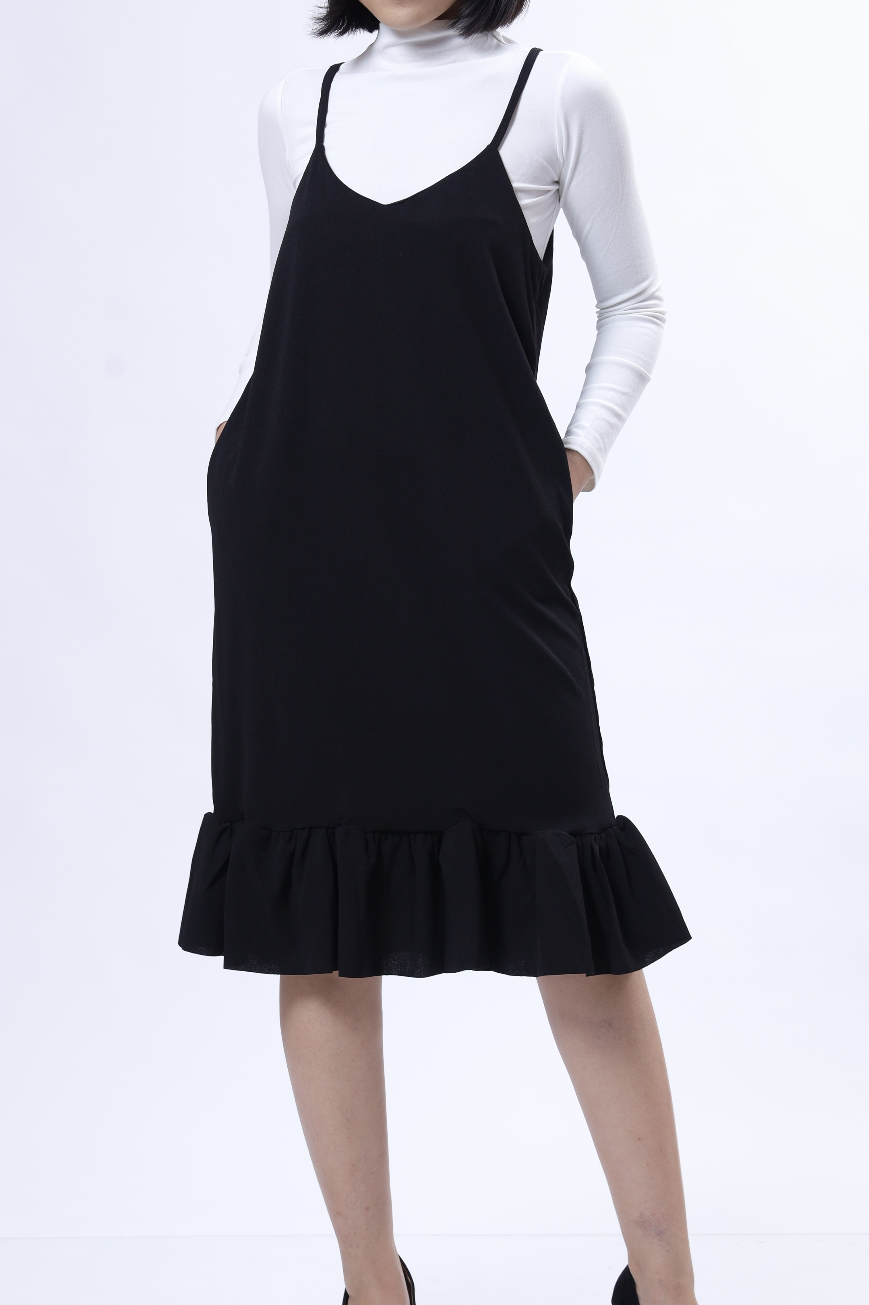 ASL Bottom Flare Pinafore Dress - Origin Fashion ASL Bottom Flare Pinafore Dress - Origin Fashion
